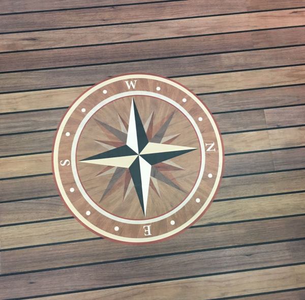 NautikFlör Fußboden Kompass-Rose