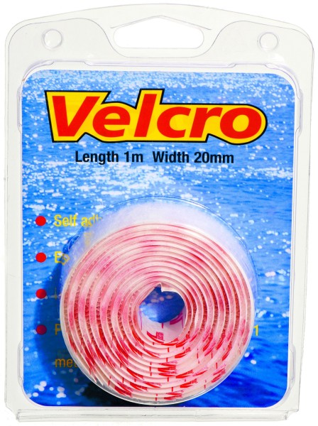 Velcro Tape Self Adhesive 1 m x 20 mm white