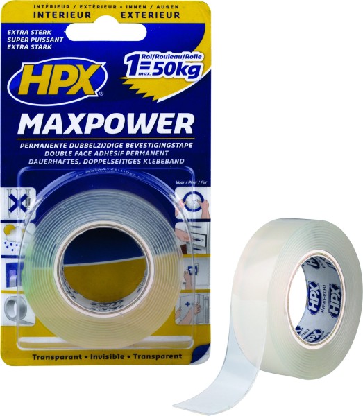 Max Power Transparent mounting tape - 19mm x 2m