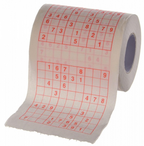 Toilettenpapier Sudoku Design / 1 Rolle